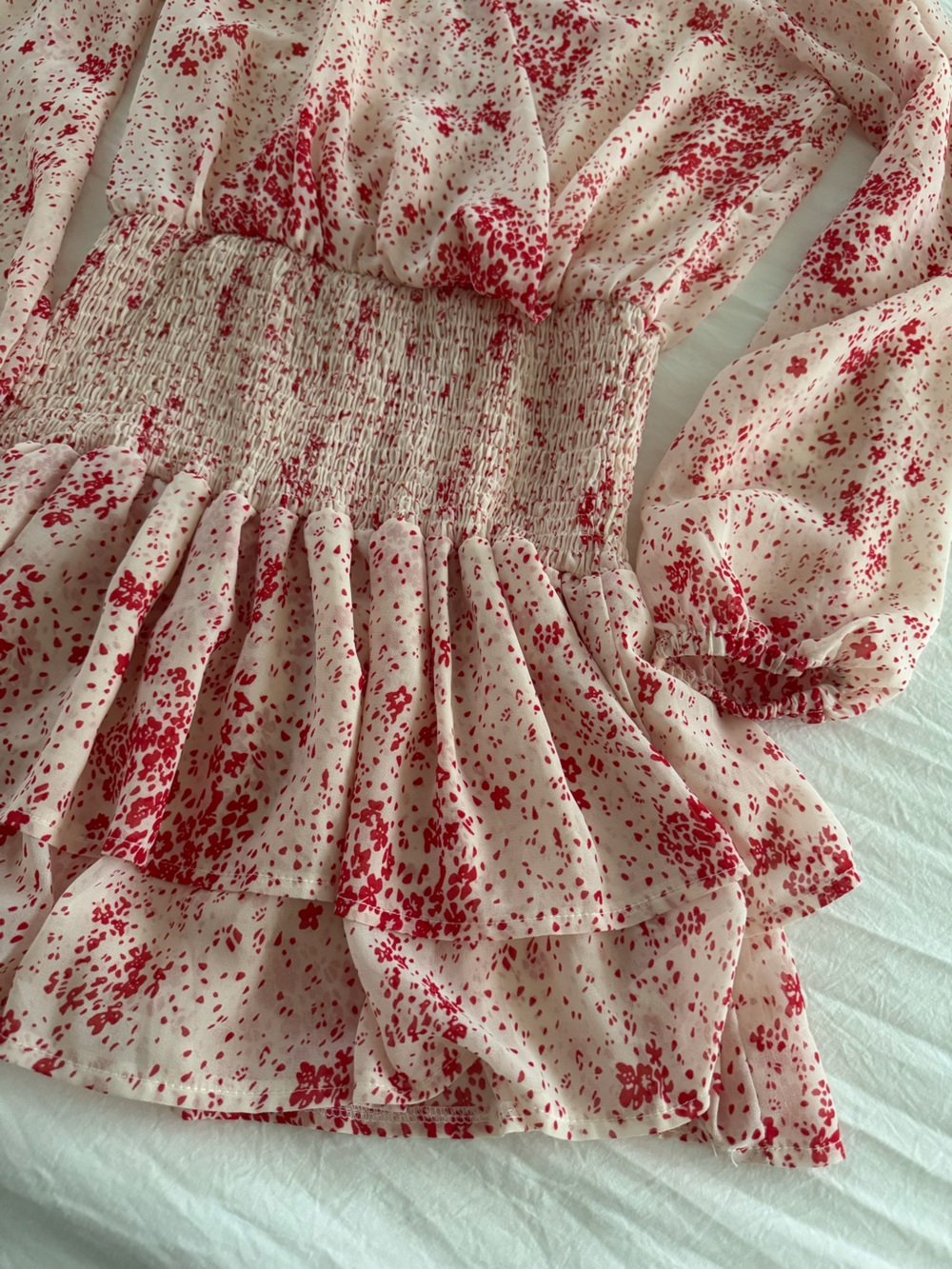 Princess Polly Pink Floral Smocked Waist Mini Dress - Picture 7 of 10